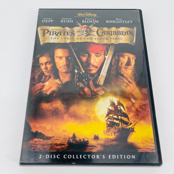 Pirates Of The Caribbean The Curse Of The Black Pearl Movie DVD - GUC - Picture 1 of 15